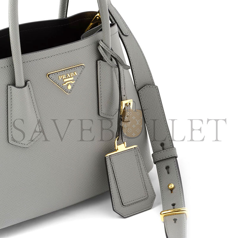 Pra*a small Pra*a double saffiano leather bag 1bg443 01 (25*18.5*12.5cm)